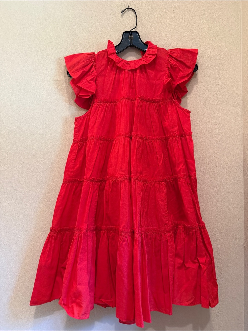 Rhode Tiffany Dress in Candy Red Ruffle Tiered Dress - Picture 2 of 6